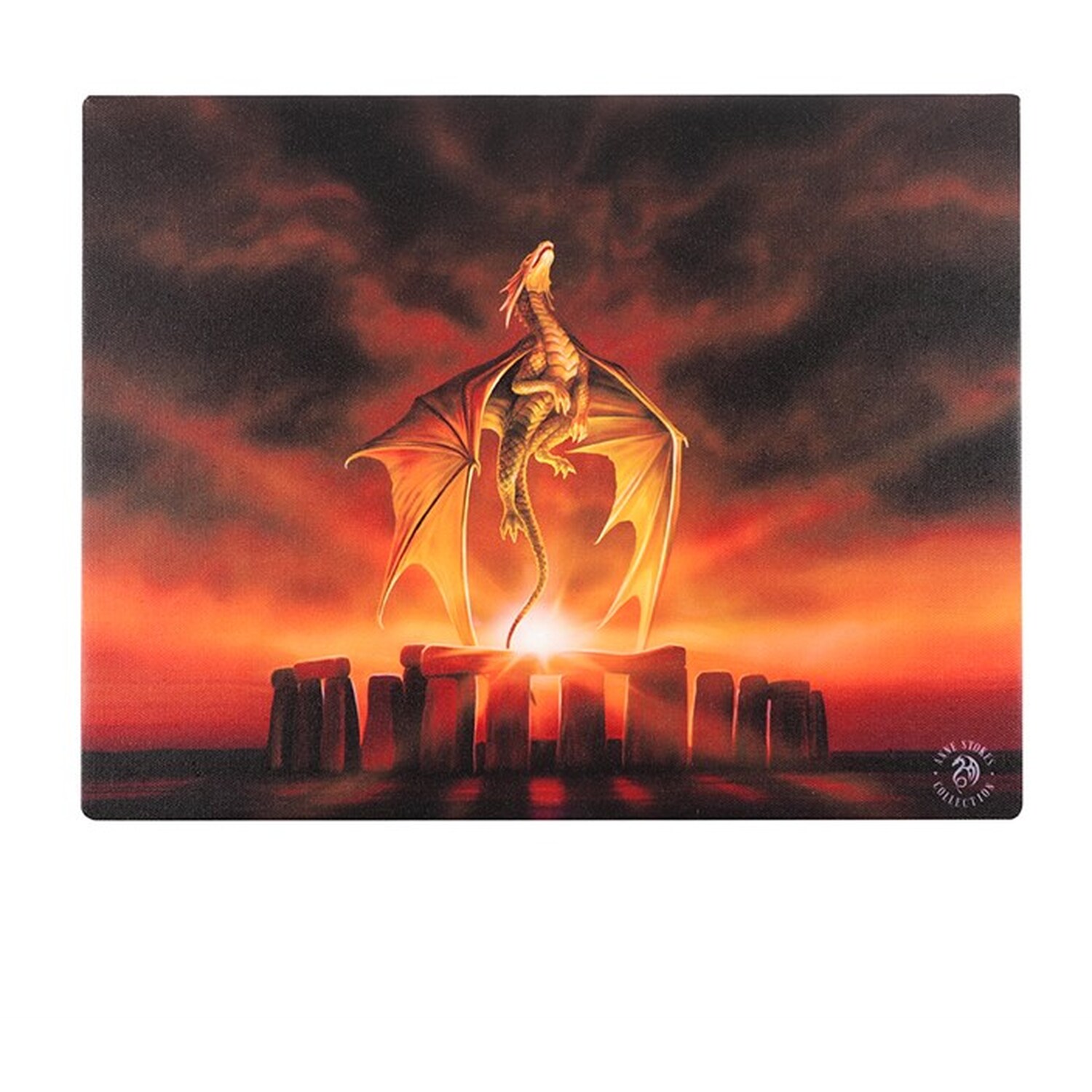 Solstice Dragon Canvas Wall Art - Orange