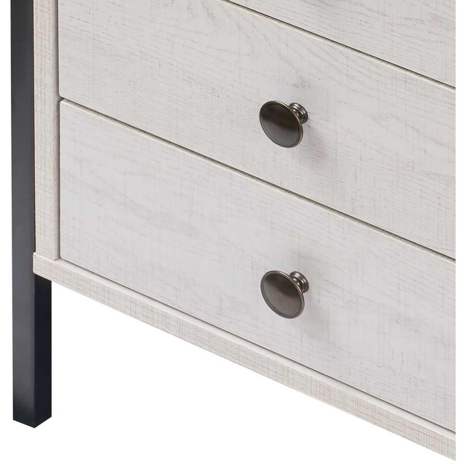 Alva 3 Drawer Bedside Table - White Oak