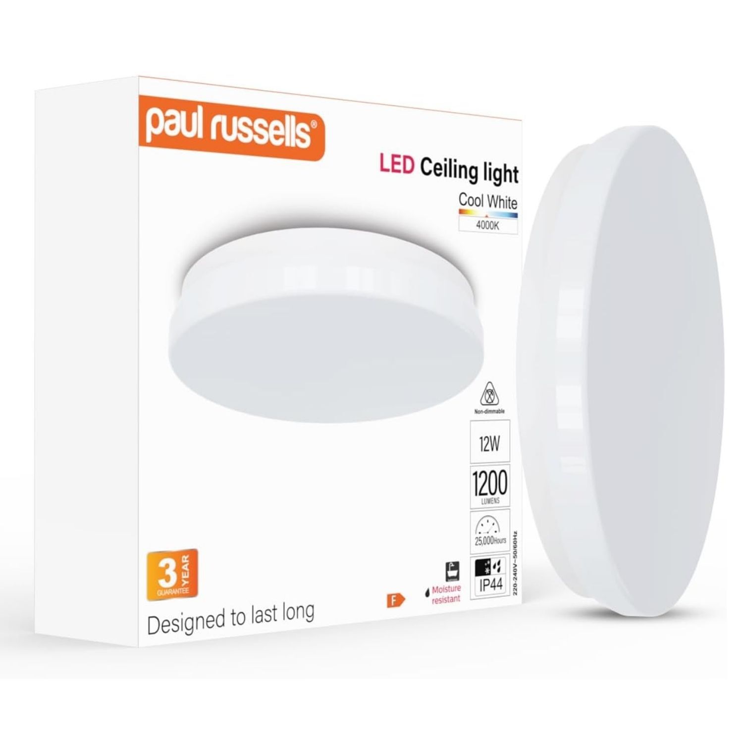 Image of 12W, LED Round Downlights, IP44, 1200&hellip;