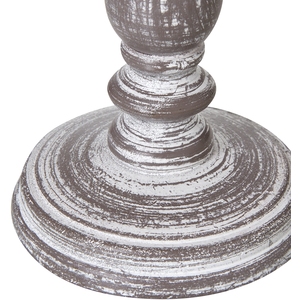 Rustic Column Table Lamp With Linen Shade