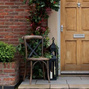 Elm Cross Back Dining Chair With Rush Seat