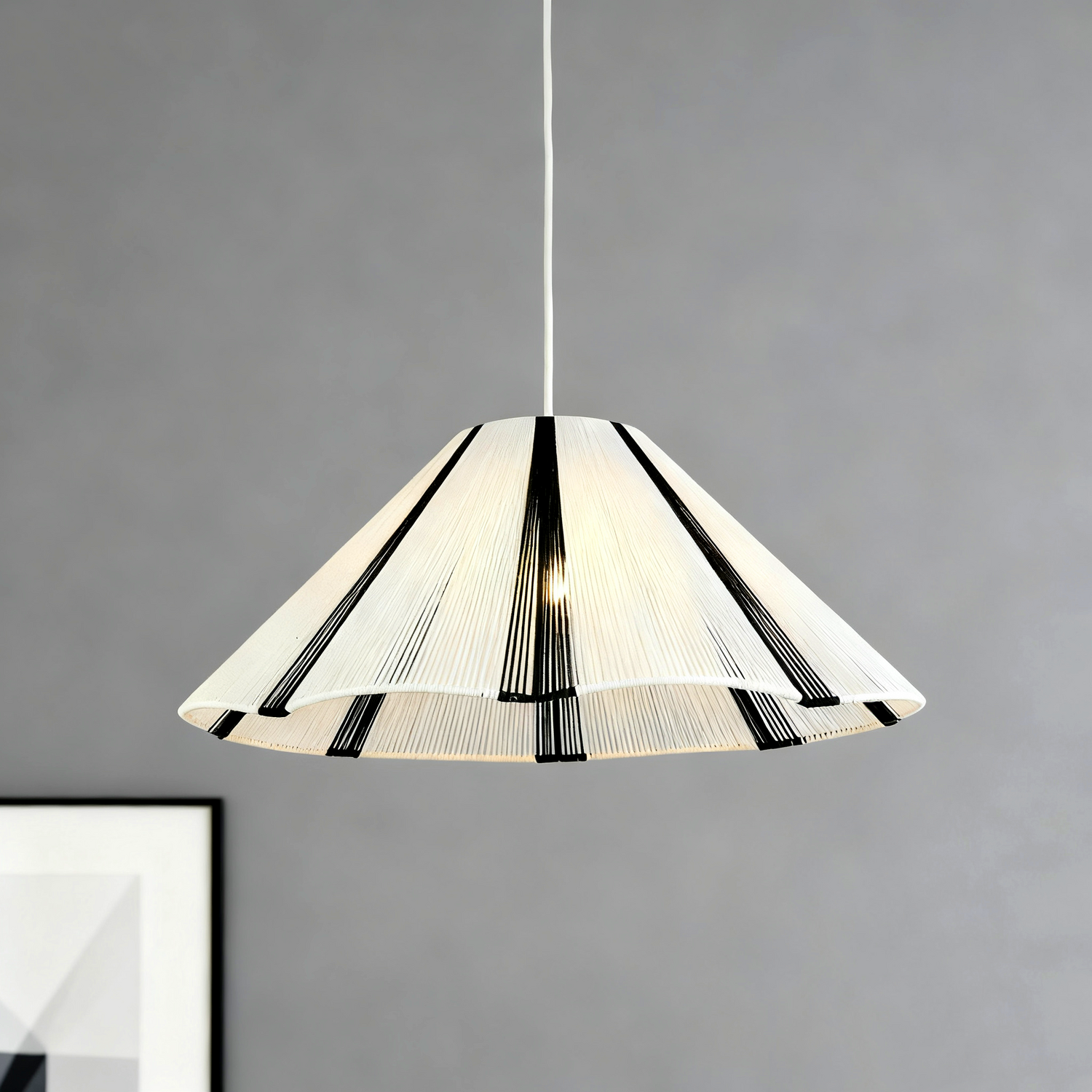 Image of Stripey String Effect Shade - Monochrome