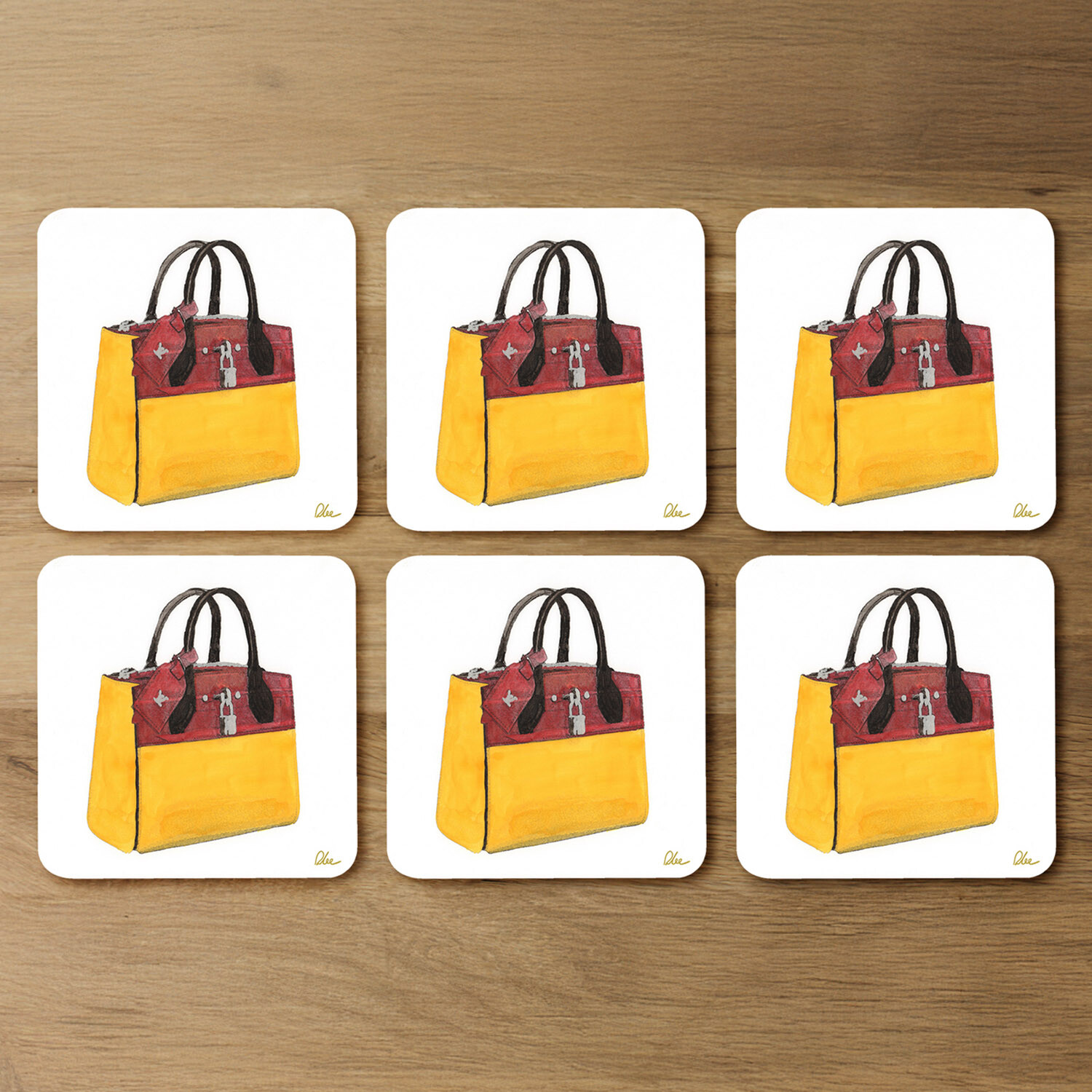 Cool Bag Coaster - Yellow