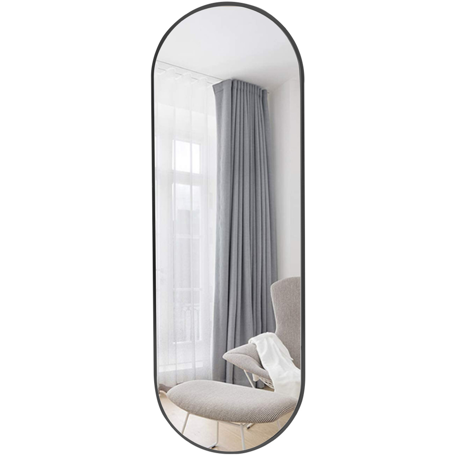 Image of Modern Oval Full Length Wall Mirror&hellip;