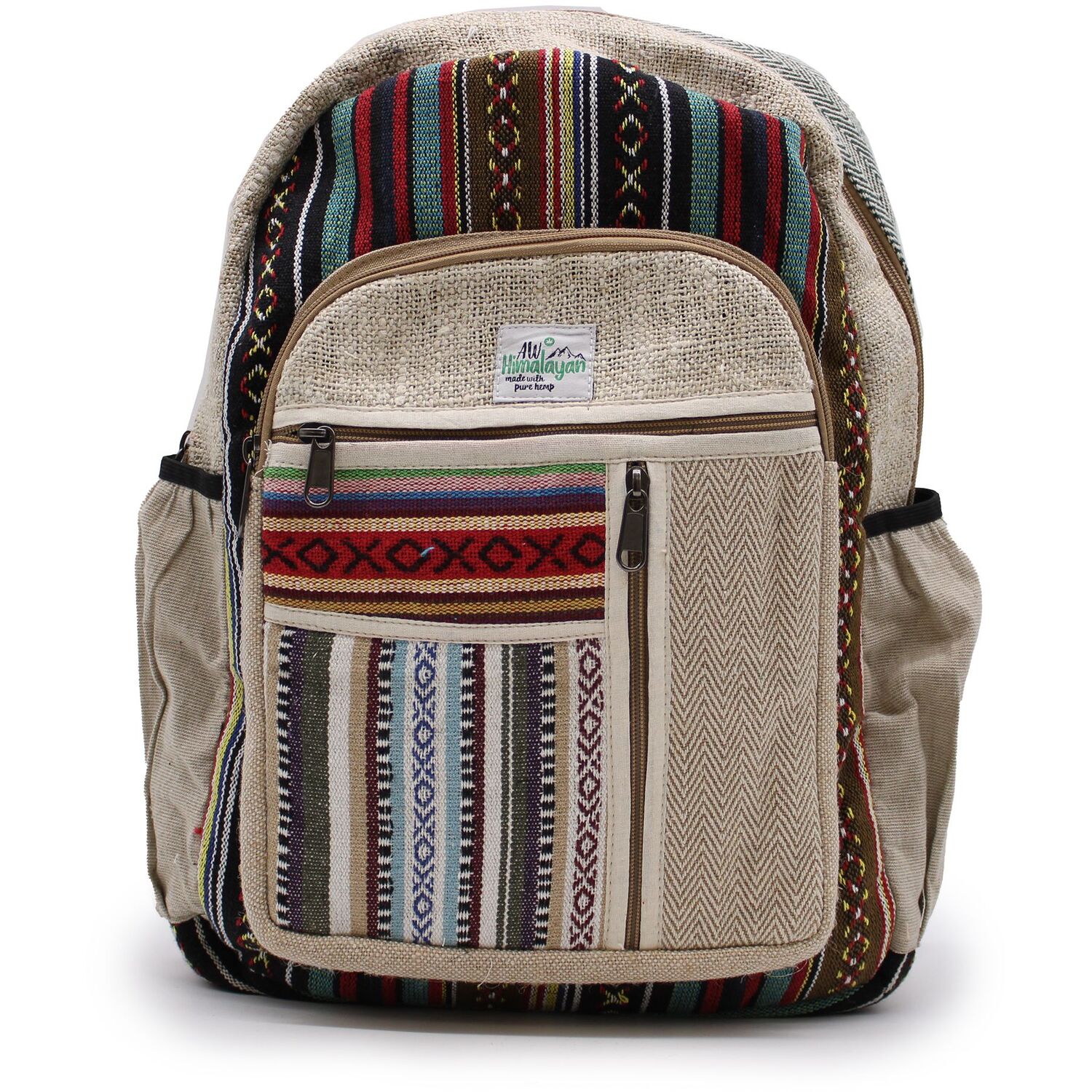 Large Backpack Straight Zips Style MultiColor