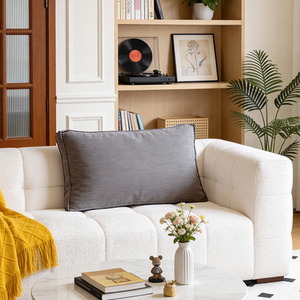 Dark Grey Soft Corduroy Cushion