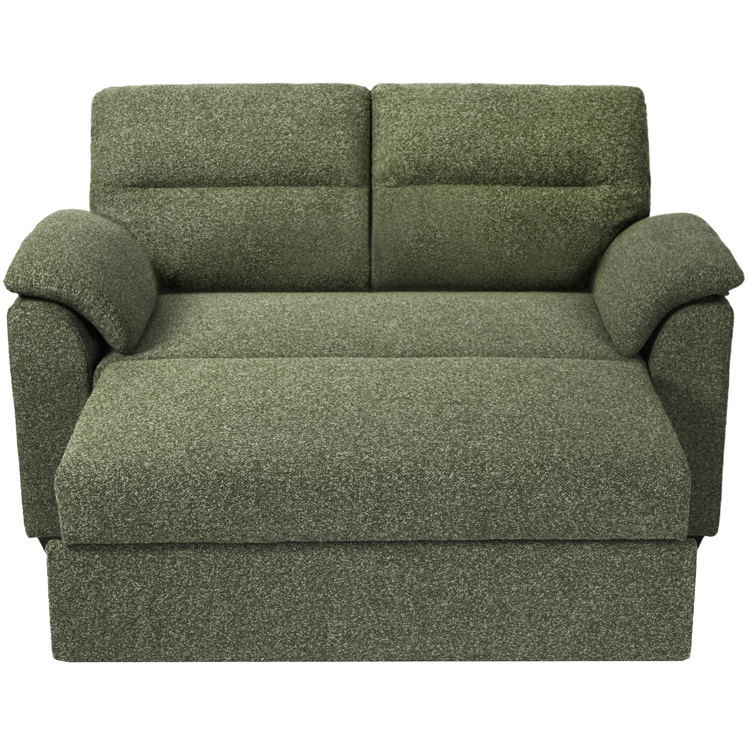Tivoli 2 Seater Pull-out Sofa Bed In Luxury Boucle Woven Fabric - Green