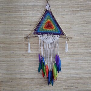 Bali Dreamcatcher - Large Multi Pyramid Boho Wall Decor