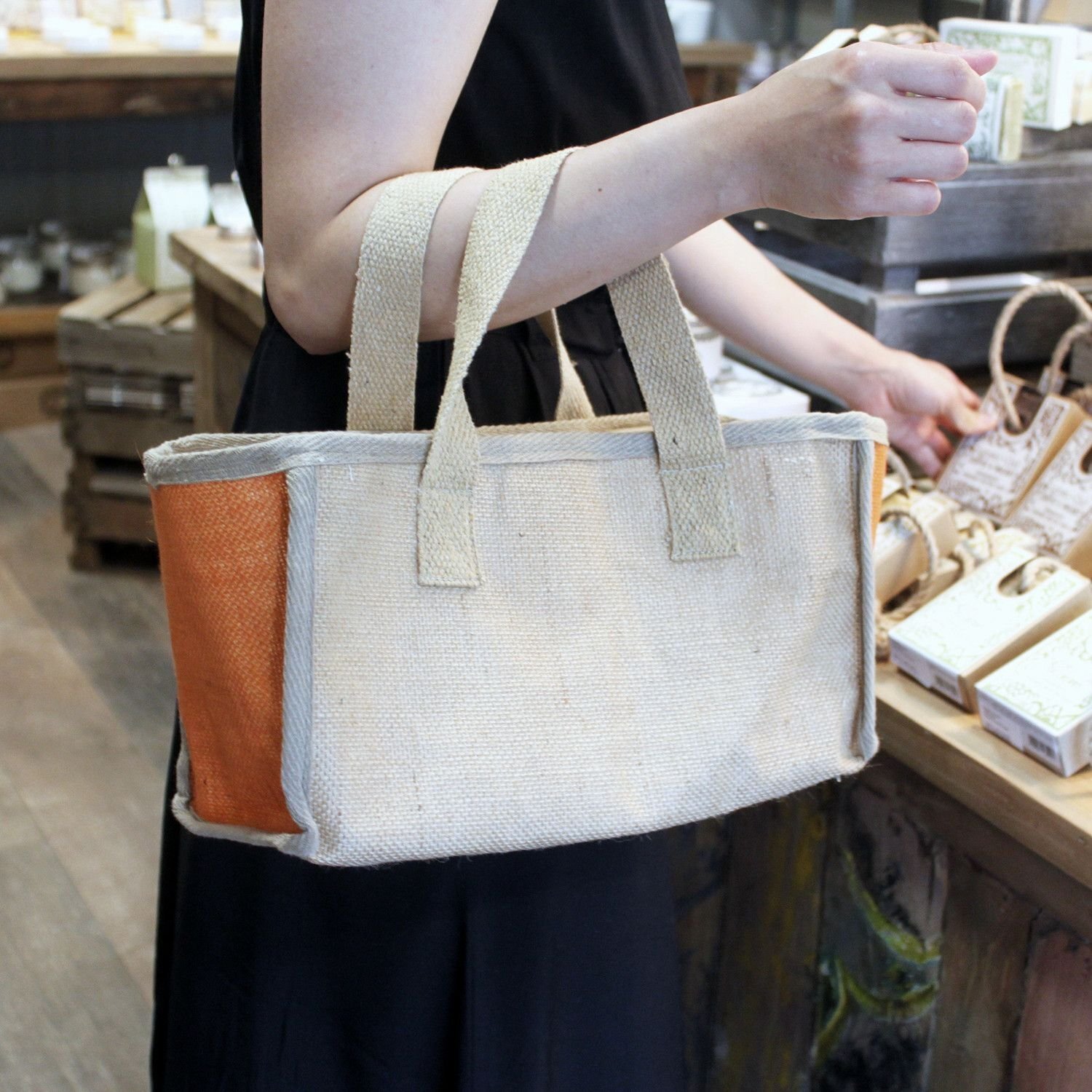 Image of Eco Friendly Large Jute Cotton Shopping&hellip;