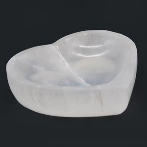 Selenite Heart Bow Crystal Display Decorative Accent