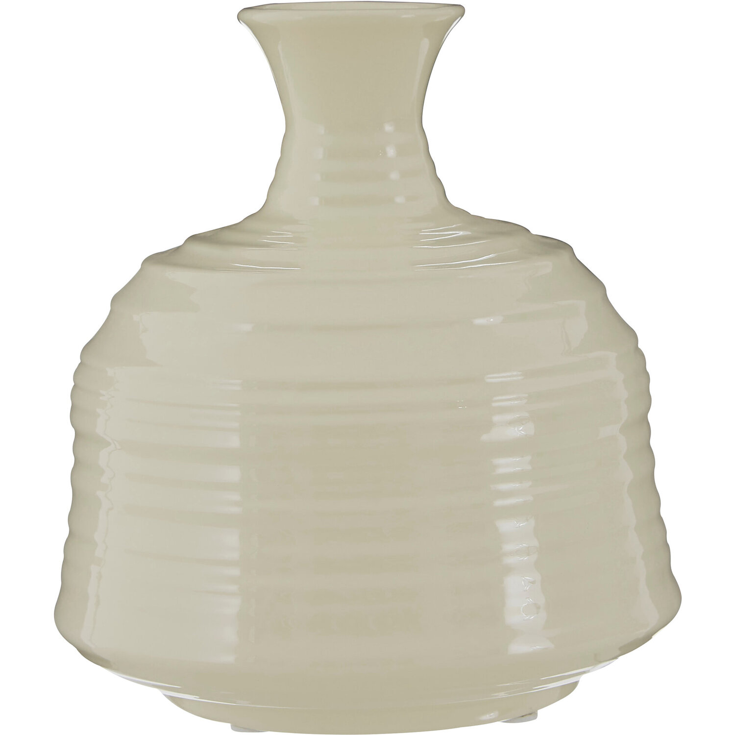 Hesper Small Silver Ceramic Vase - Ceramic 100%