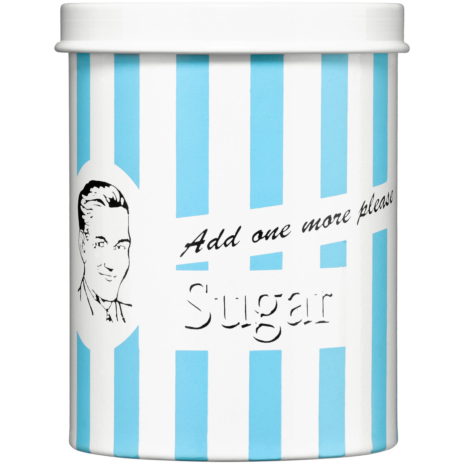 Essentials By Premier Add One More Please Blue Sugar Canister - Blue & White