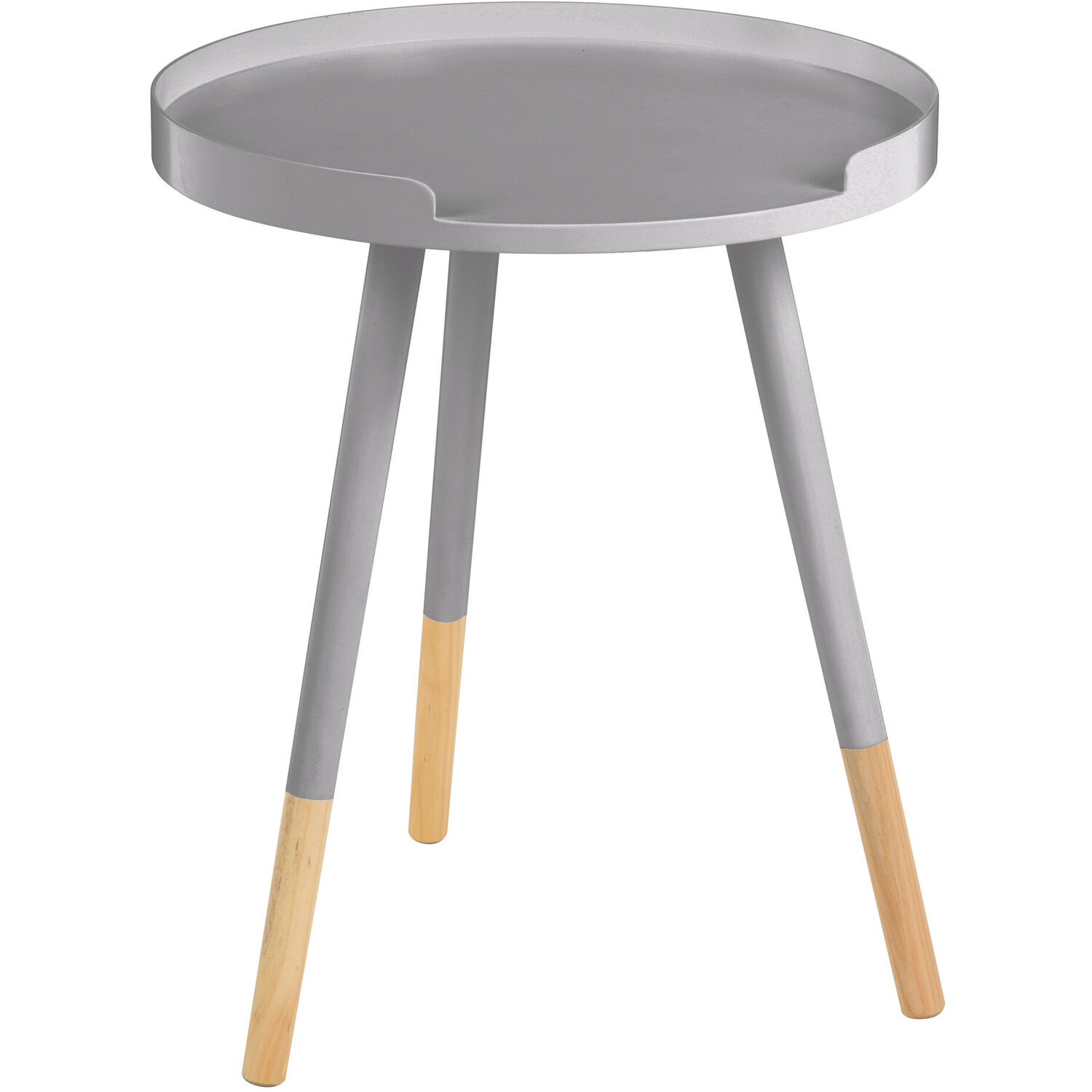 Viborg Grey Small Round Side Table - Grey