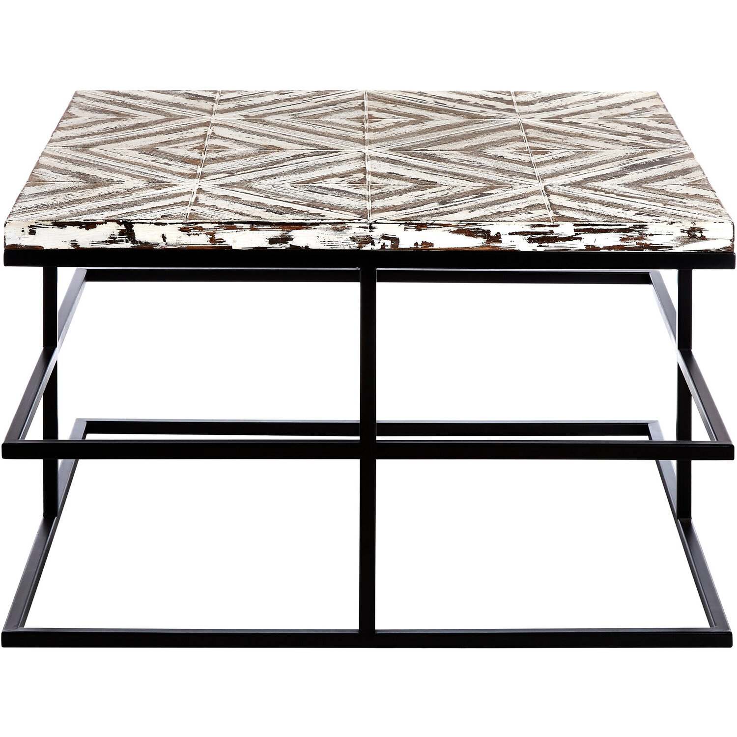 Lombok Rustic Chevron Coffee Table - Black