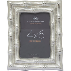 Hiba Silver Finish Bamboo Effect 4In X 6In Photo Frame