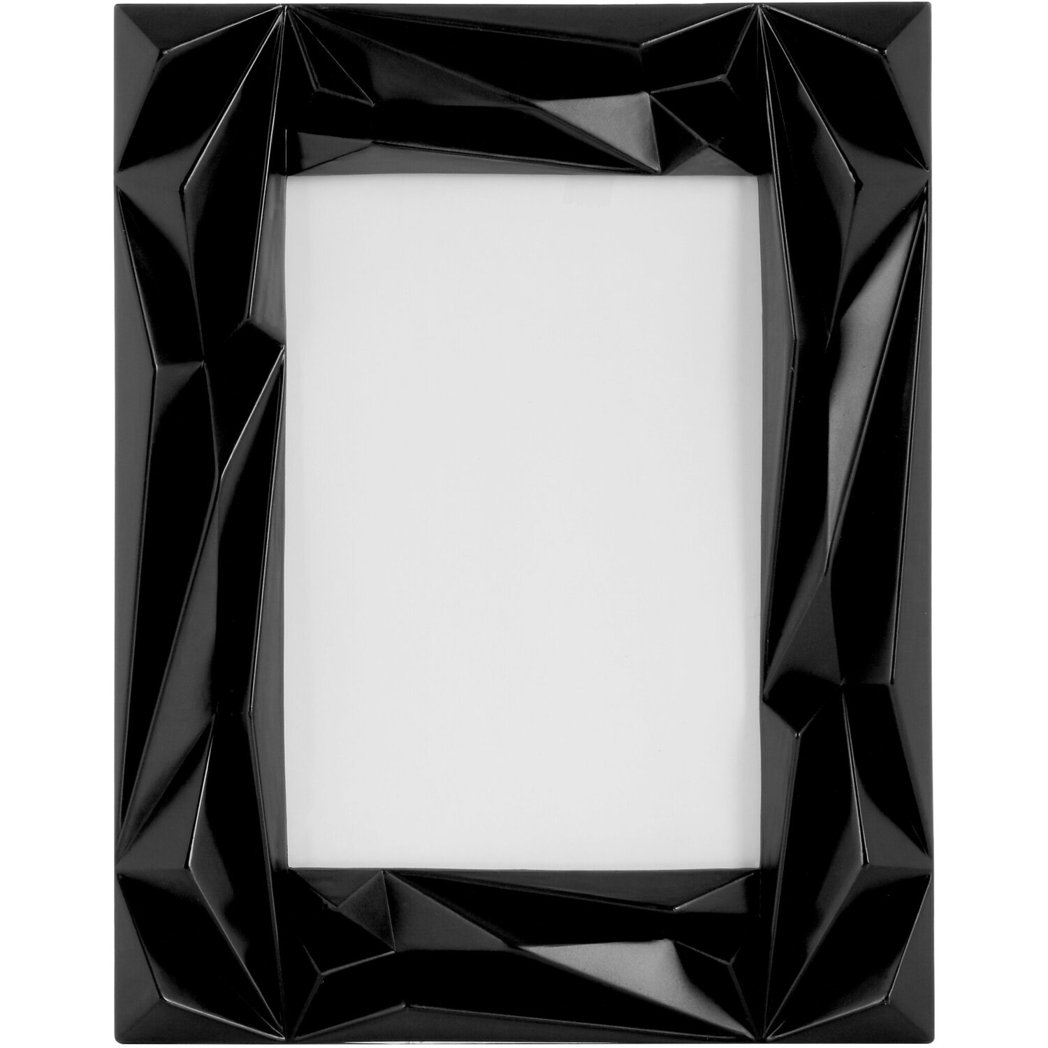 Geo Prisma Black 5in x 7in Photo Frame - Black
