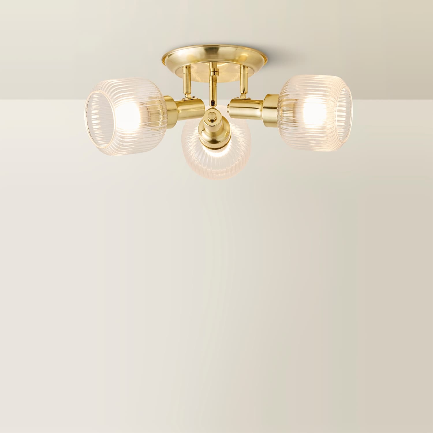 Valuelights Unisex Gold Calpe Way Glass Shade Adjustable Spotlight Ceiling Light With Bulbs In Size 3 - Image 4