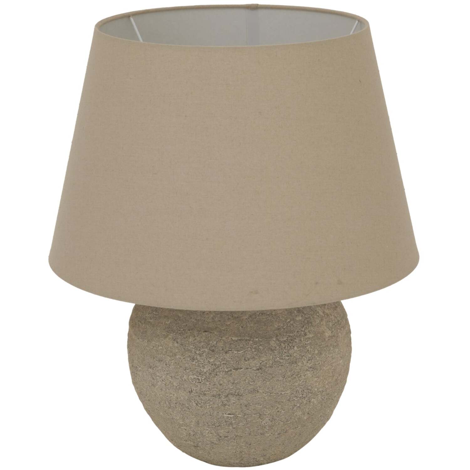 Tuscan Ceramic Table Lamp H X Linen Shade - Grey
