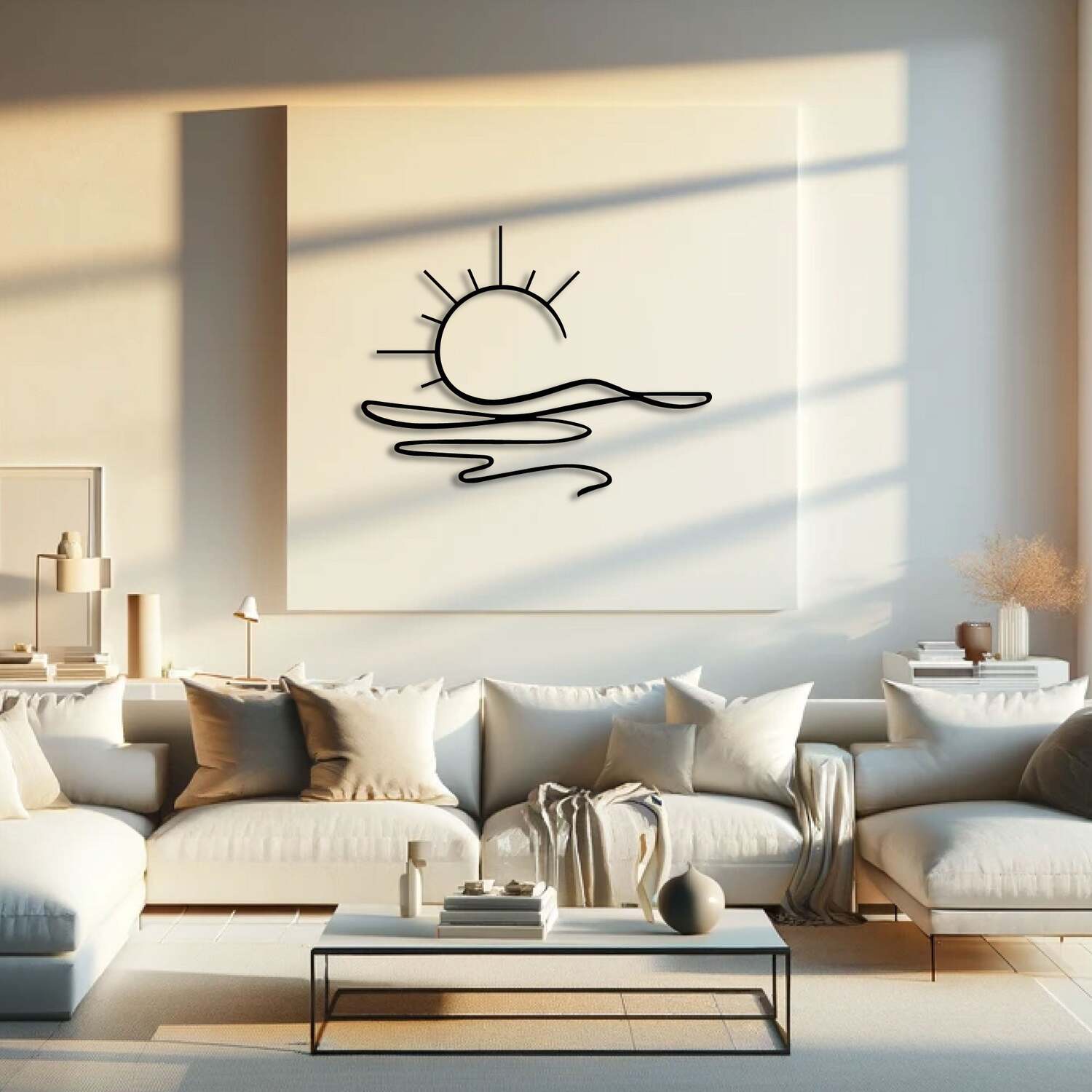 Metal Sun Ornaments - Black