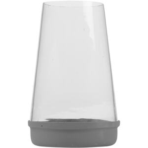 Small Metal and Glass Hurricane Lantern - Black
