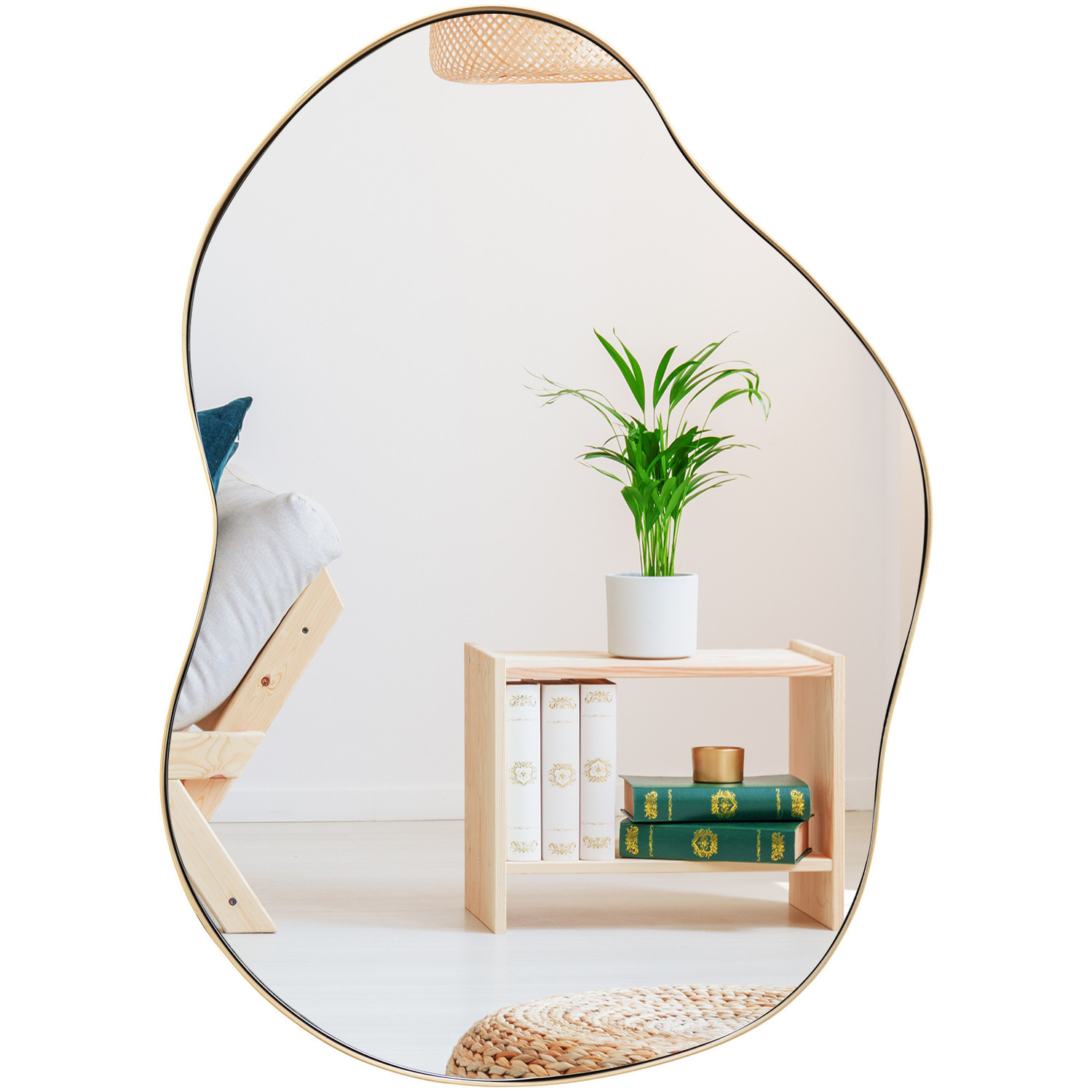 Image of Irregular Shaped Stylish Wall Mounted Mirror&hellip;