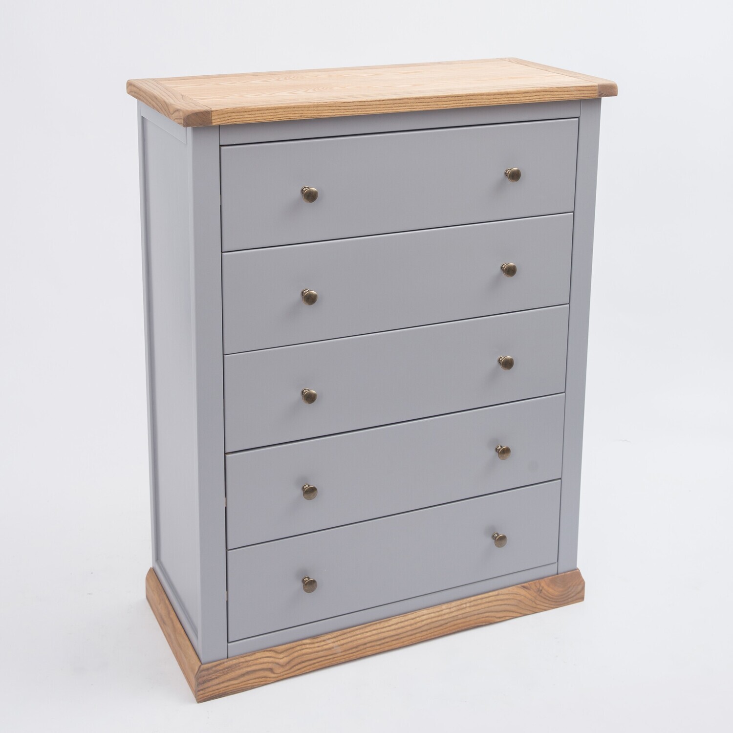 B&Q - Bicarri 5 Drawer Chest Of Drawers Brass Knob - Image 3