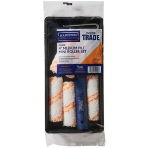 Hamilton For The Trade Medium Pile Mini Paint Roller Set (Pack of 6)