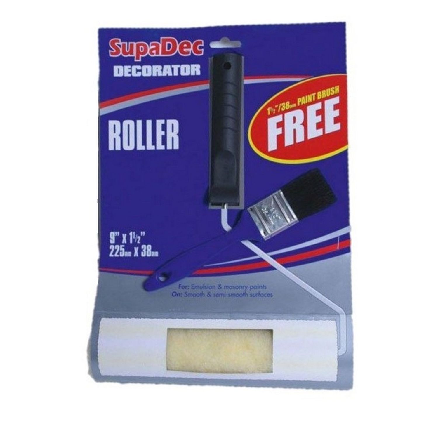Supadec Paint Roller - Cream/Black/Blue