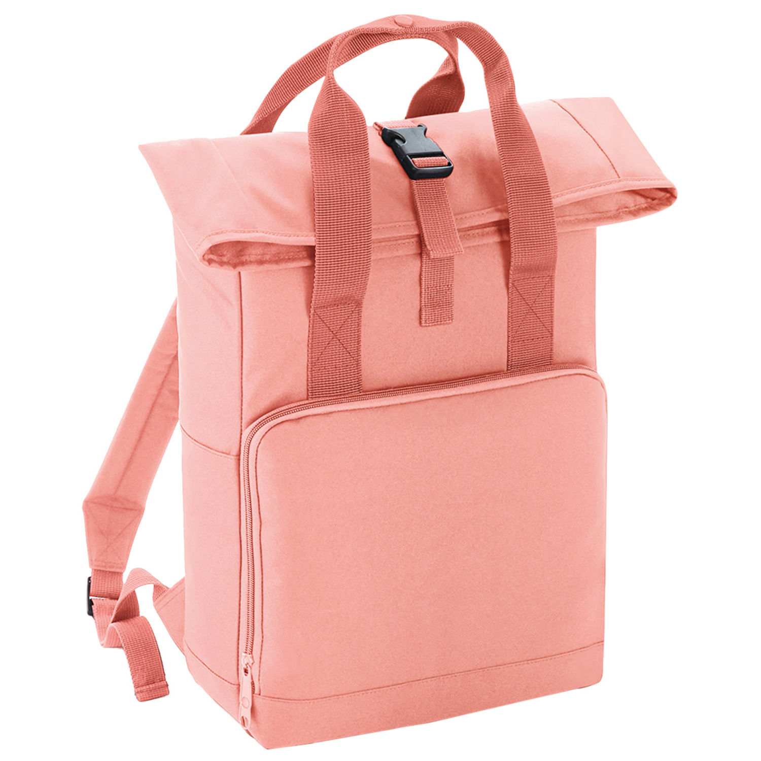 Bagbase Twin Handle Roll-Top Backpack - Blush Pink