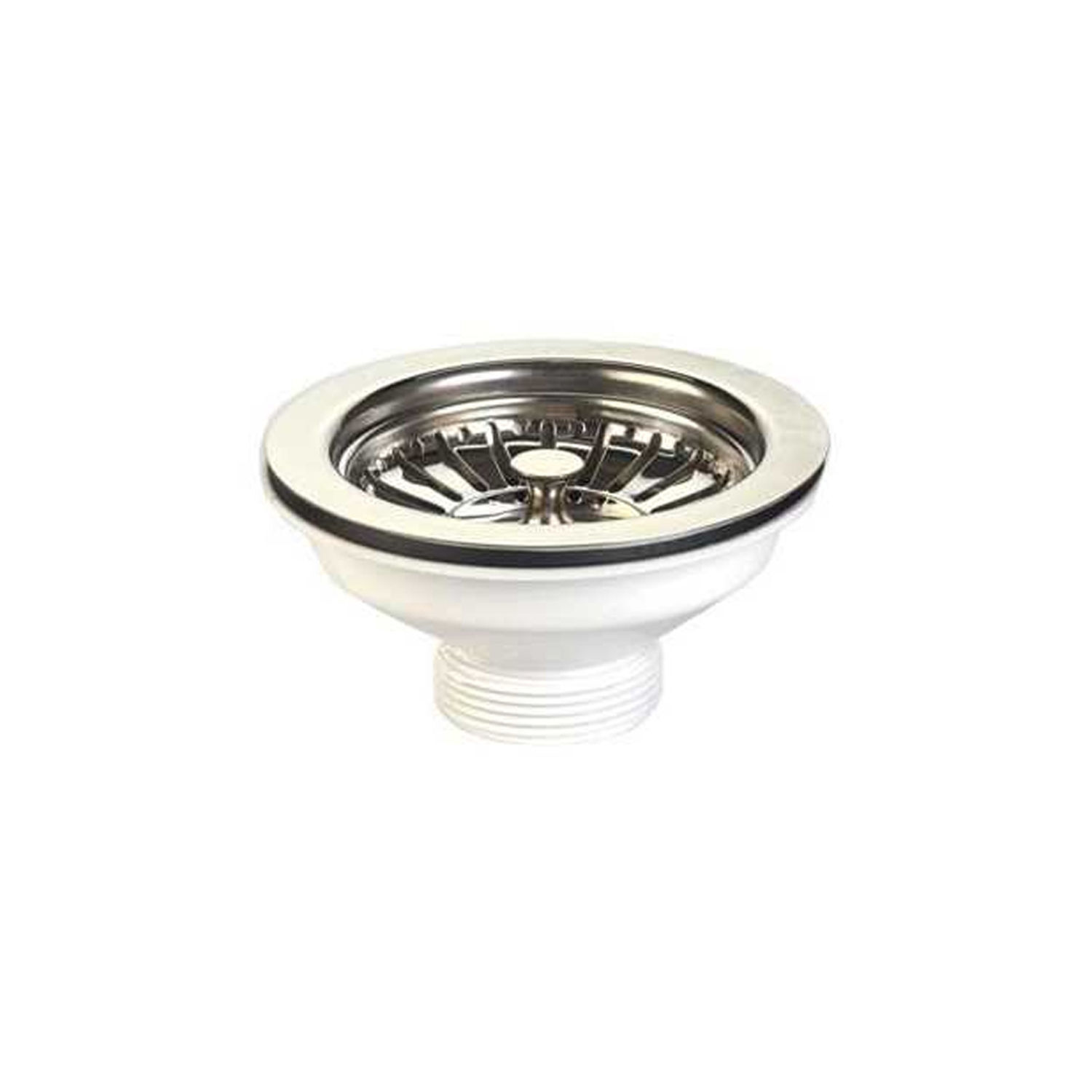 Securplumb Stainless Steel Sink Strainer - Silver/White