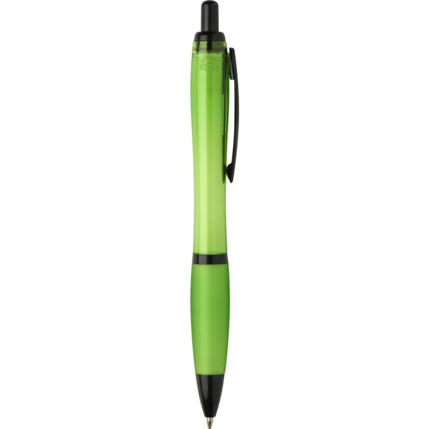 Floso Nash Contrast Detail Recycled Plastic Ballpoint Pen - Lime