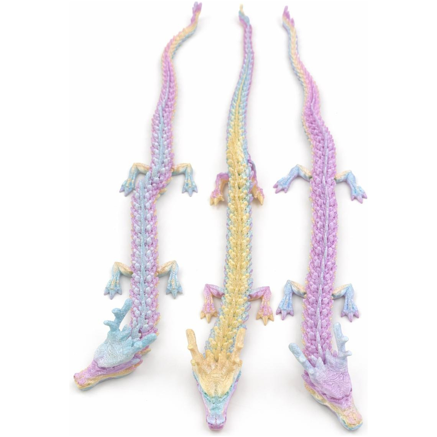 30cm Moveable Jointed Dragon Figure - Rainbow