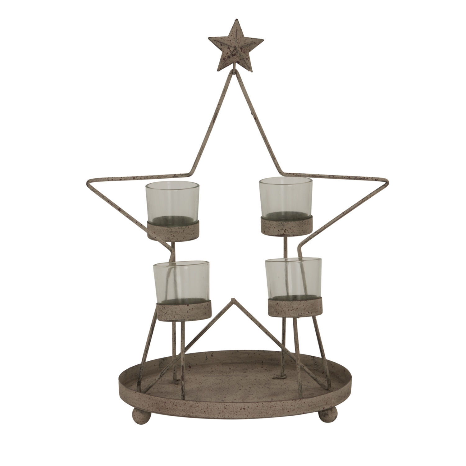 Hill Interiors Outline Star Candle Holder - Antique Bronze