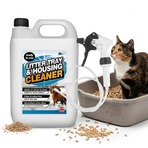 1 x 5L Litter Tray & Housing Cleaner With Convenient Long Hose Trigger