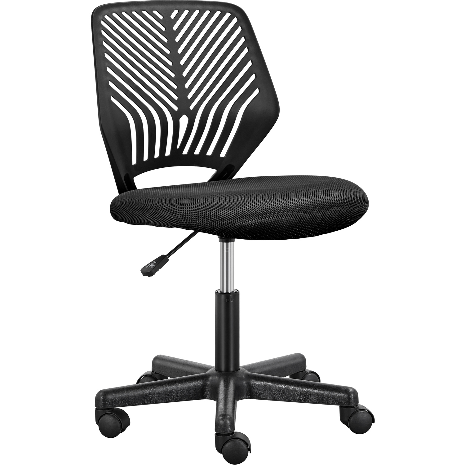 Yaheetech Armless Adjustable Office Chair - Black
