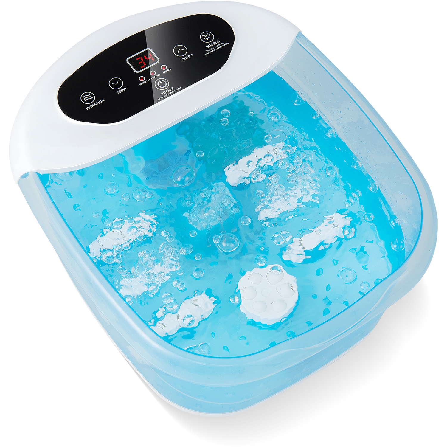 Costway Heat Bubble Foot Spa Massager Tub