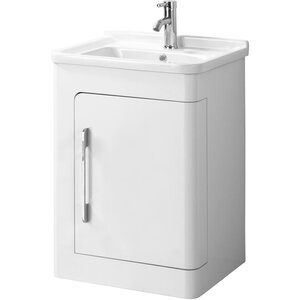 Savannah White Hi Gloss Under Basin One Door Cabinet