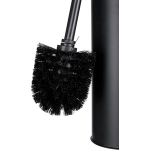 Indy Matt Black Square Design Toilet Brush Holder