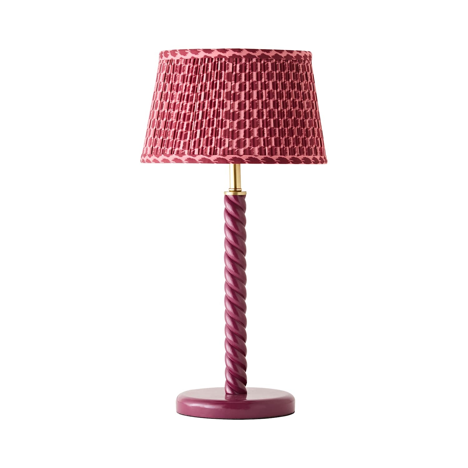 Valuelights Amara Pink Pleated Tapered Shade Twist Led Table Lamp With Bulb - Image 4
