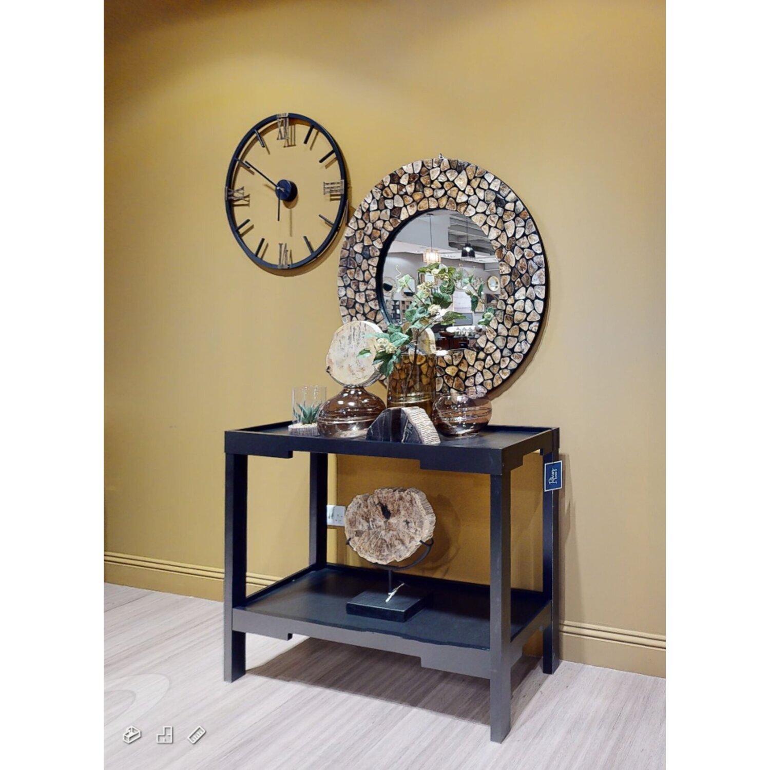 Garden Greatness Black Urban Kent Roman Wall Clock - Image 2