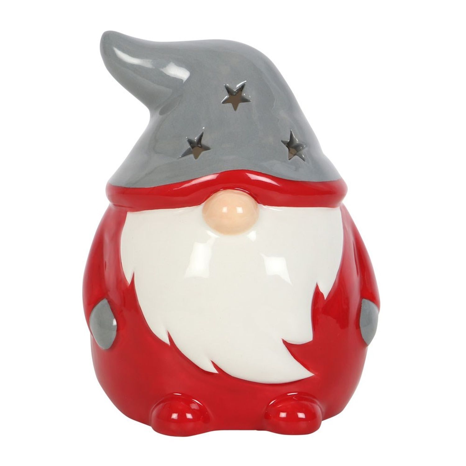 Something Different Gonk Tealight Holder - Red/White/Grey