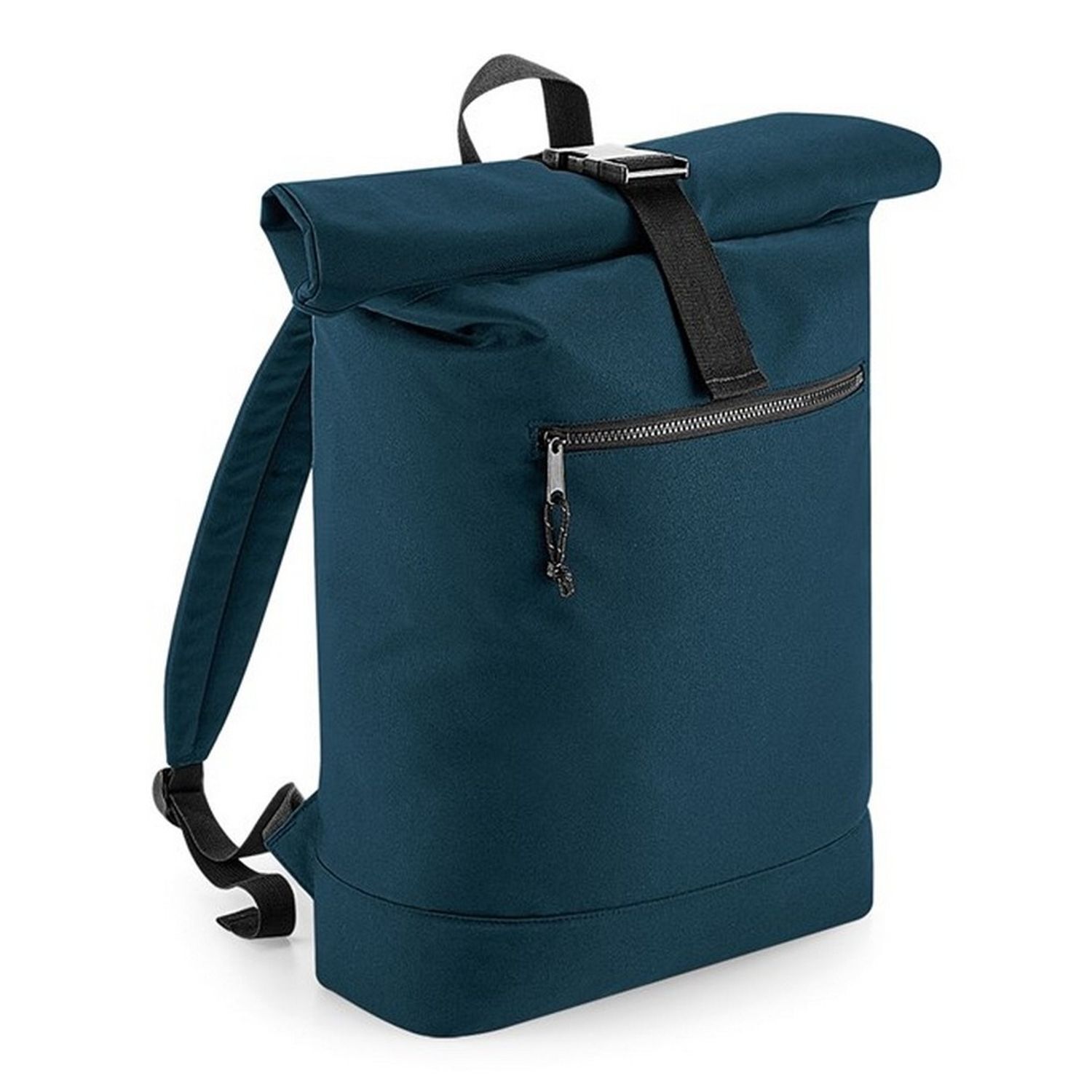 Bagbase Rolled Top Recycled Backpack - Petrol Blue