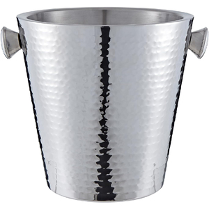 Buckingham Stainless Steel Double-Wall Champagne Bucket, 4.8 L, Hammered
