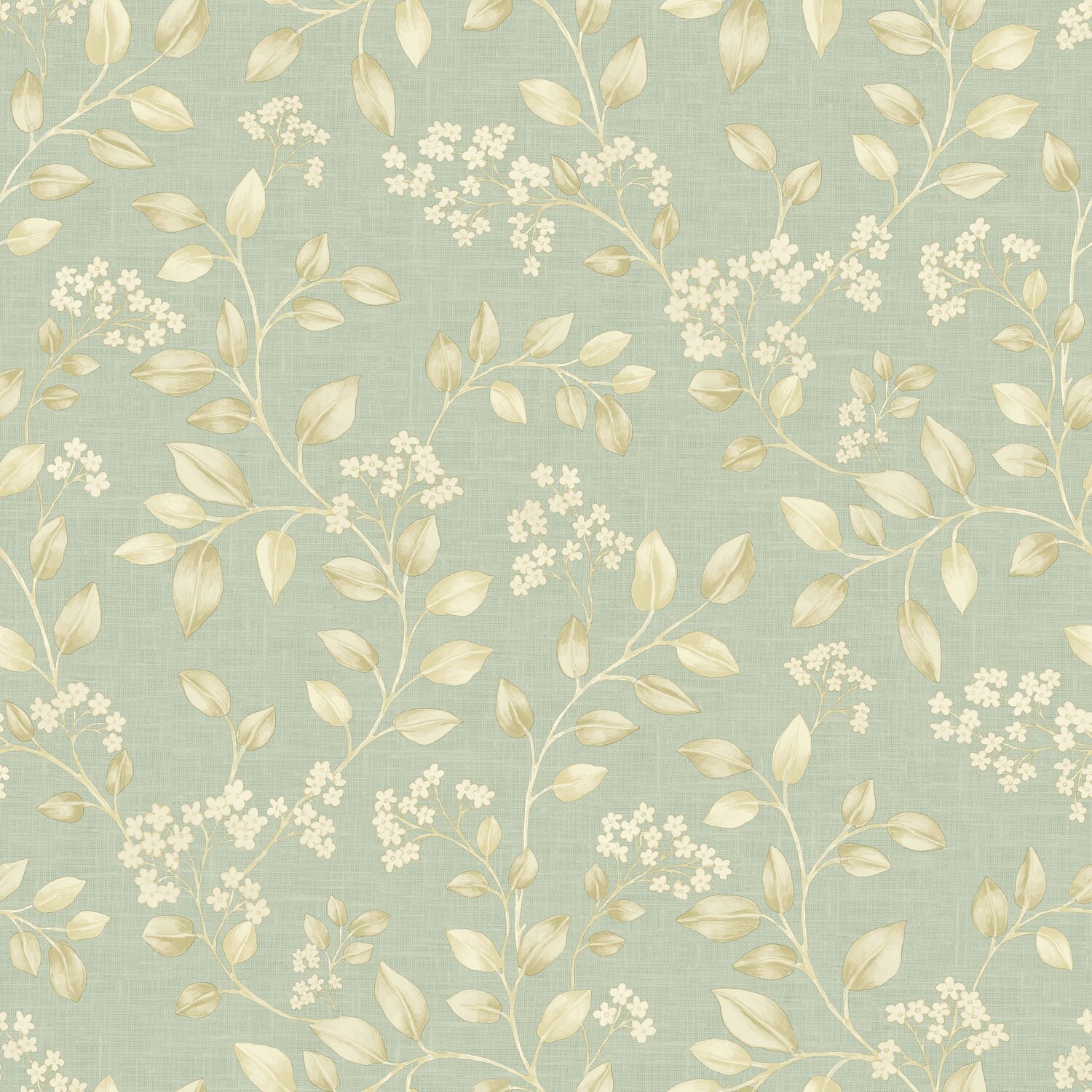 ** SAMPLE Grandeco Blossom Trail Sage Green Wallpaper (53x53) - Image 5