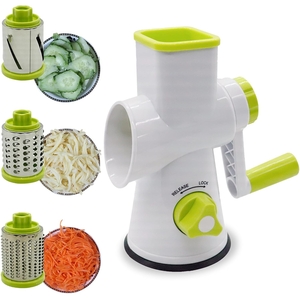 Rotary Food Grater with 3 Stainless Steel Attachments