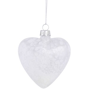 Embellished Glass Heart Decoration