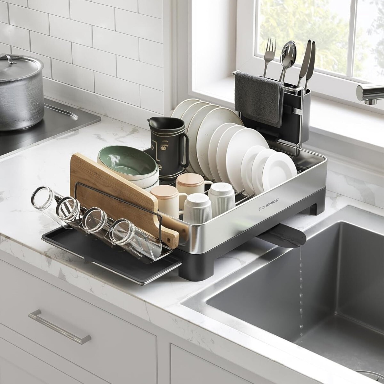 Image of Stainless Steel Dish Drying Rack Drainboard,&hellip;