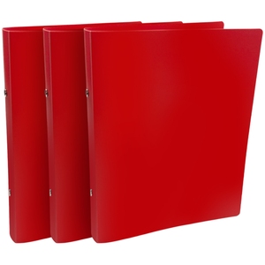 Pack of 3 Janrax A4 Black PP Ring Binders ¿ 25mm Spine