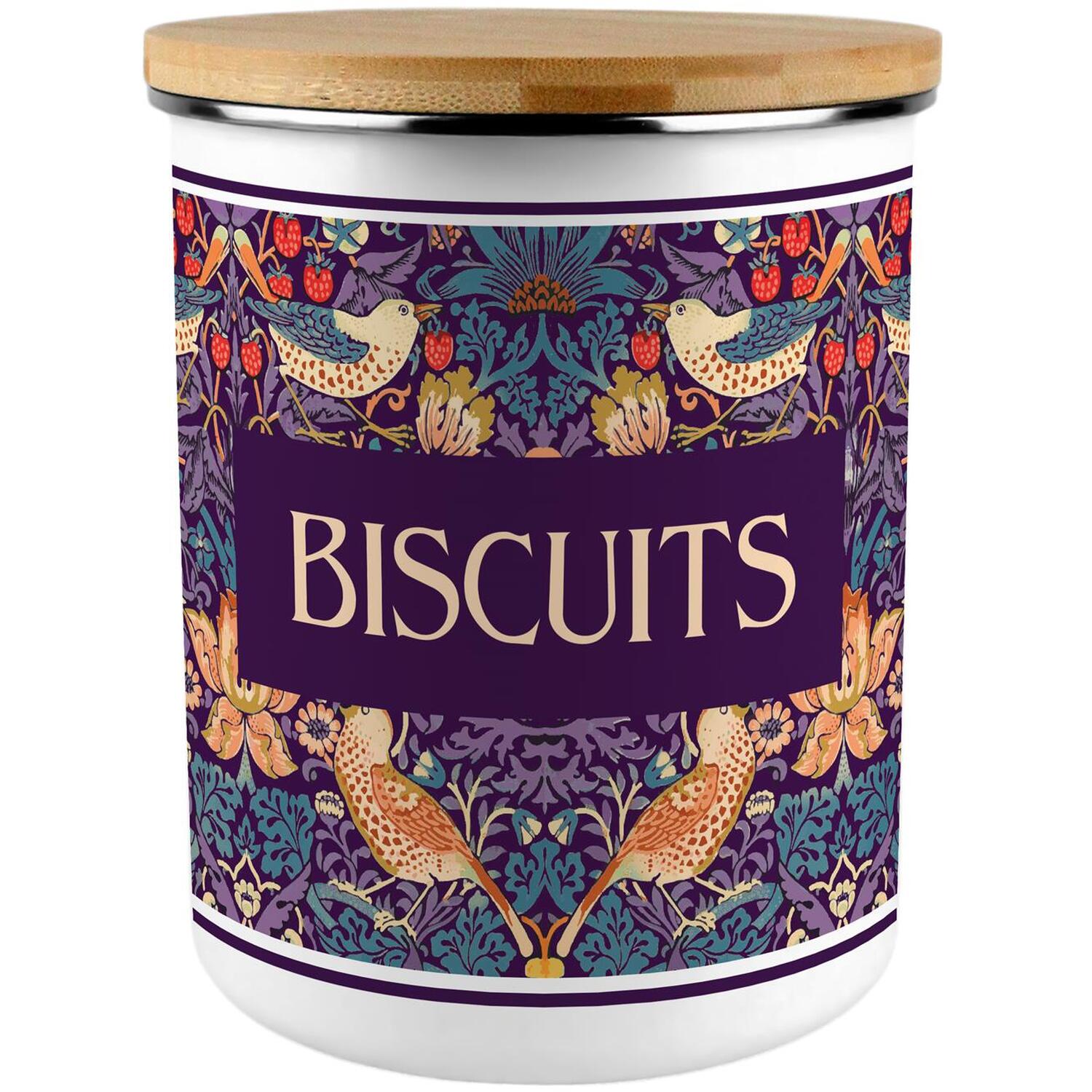 B&Q - Purple Strawberry Thief Extra Large Biscuit Tin - Image 2