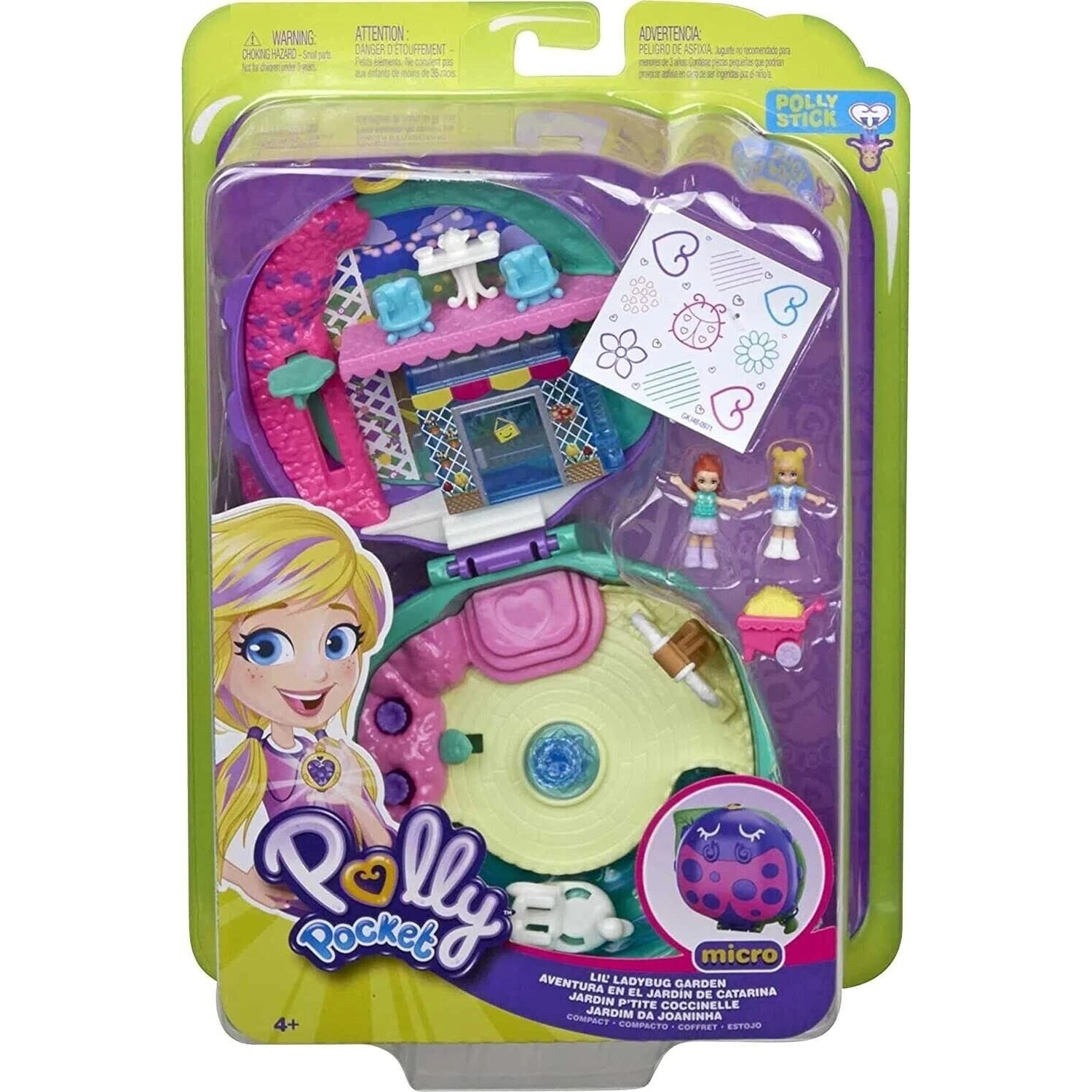 Polly Pocket Pocket World Lil Ladybug Garden Compact Dolls - Multicoloured